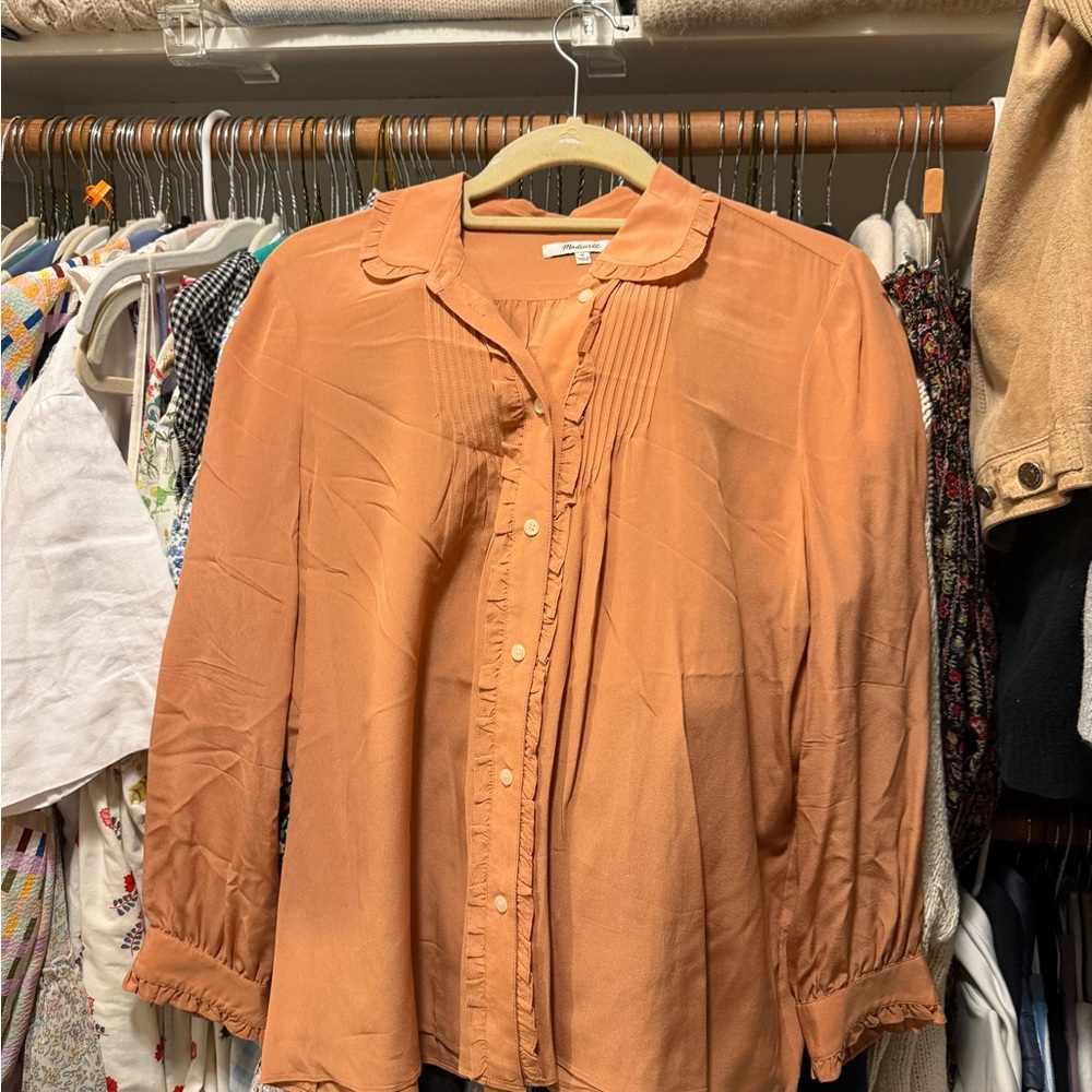 Madewell Terracotta Button-Up Blouse